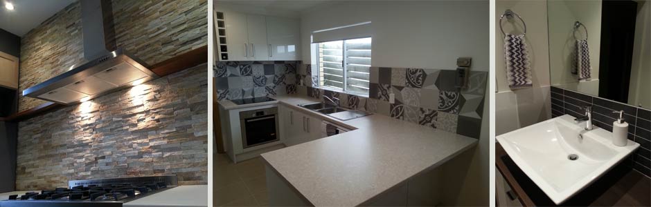 tiled splashbacks for bathrooms, kitchens and laundries